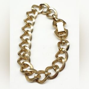 Vintage Tara Gold Tone Chain link Bracelet Mid Century Modern